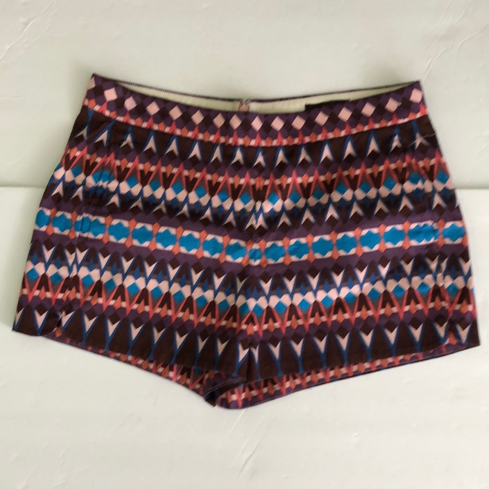 J.Crew Shorts SZ 4 Pique Geometric Print NWOT